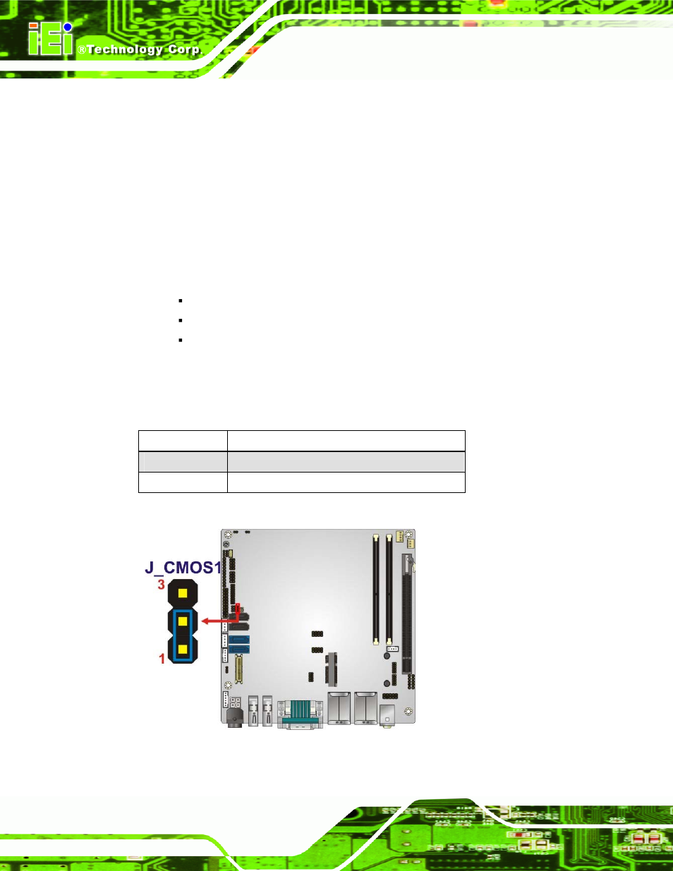 Figure 4-9: clear cmos jumper location, Table 4-3: clear cmos jumper settings | IEI Integration KINO-QM770 User Manual | Page 80 / 208