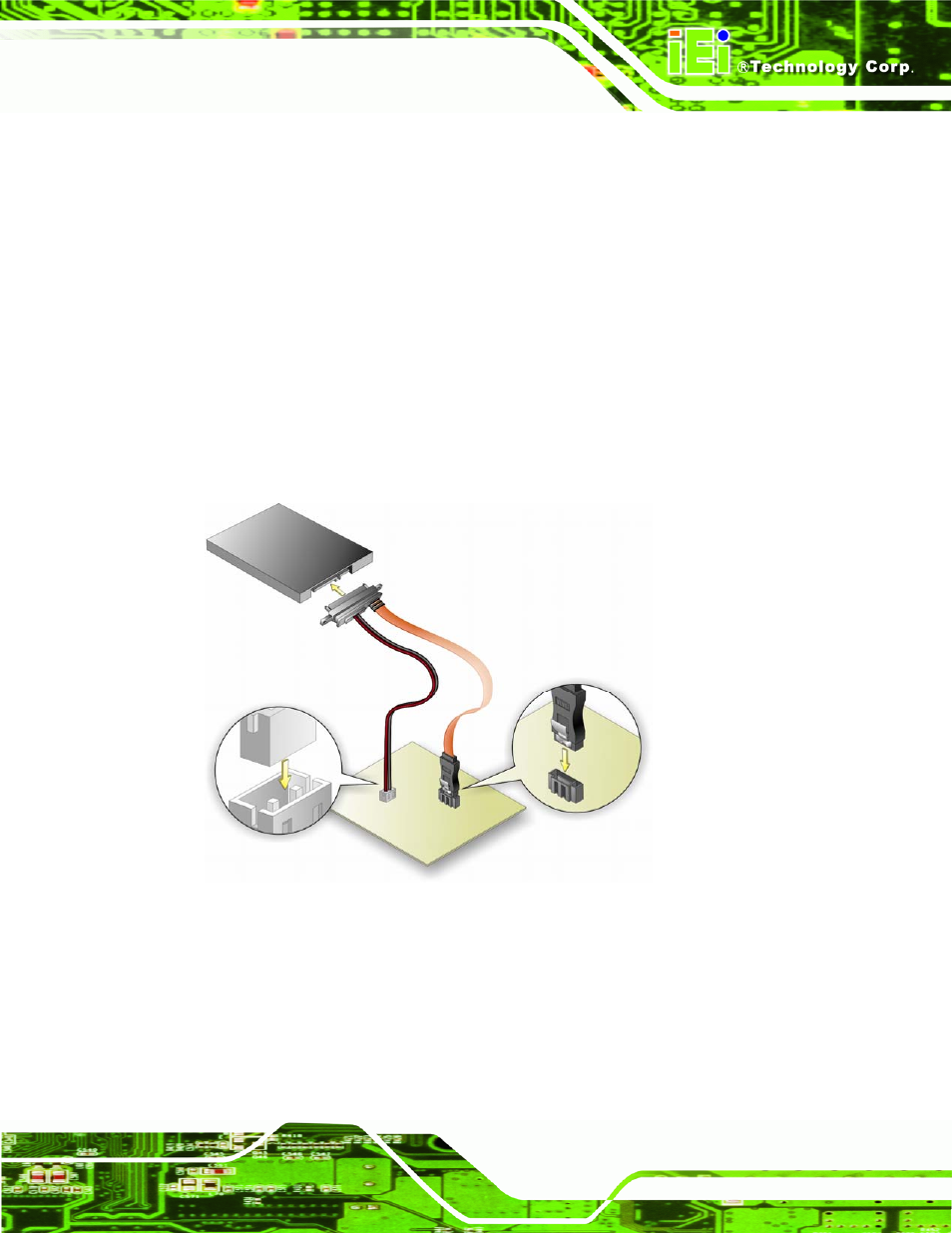 8 internal peripheral device connections, 1 sata drive connection, Nternal | Eripheral, Evice, Onnections, Figure 4-16: sata drive cable connection | IEI Integration KINO-QM770 User Manual | Page 87 / 208