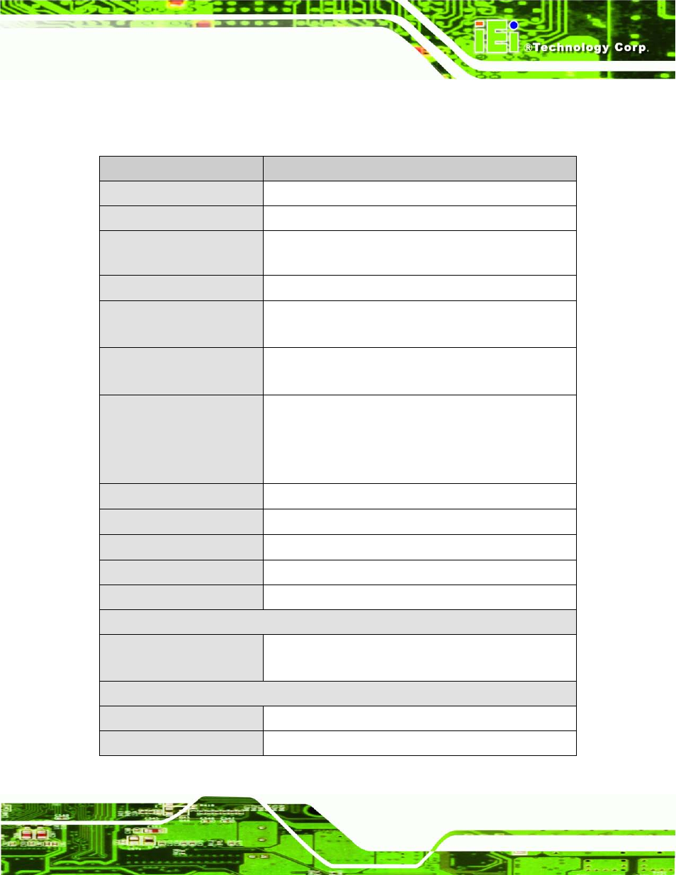 6 technical specifications, Echnical, Pecifications | IEI Integration KINO-AQ870 User Manual | Page 19 / 165