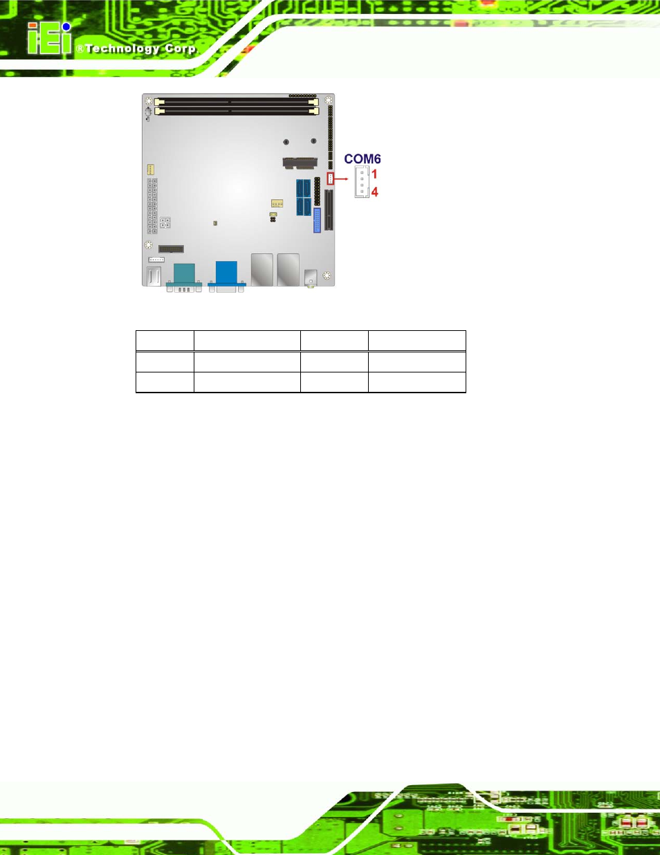 18 serial port connectors, rs-232, Figure 3-18: rs-422/485 connector location, Table 3-16: rs-422/485connector pinouts | IEI Integration KINO-AQ870 User Manual | Page 44 / 165