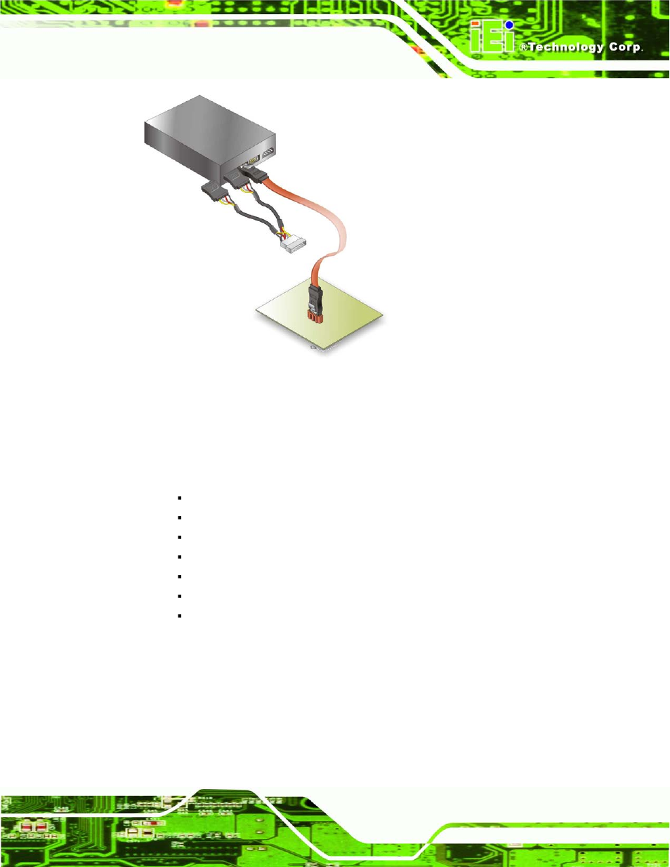 5 external peripheral interface connection, Xternal, Eripheral | Nterface, Onnection, Figure 4-8: sata power drive connection | IEI Integration KINO-AQ870 User Manual | Page 65 / 165