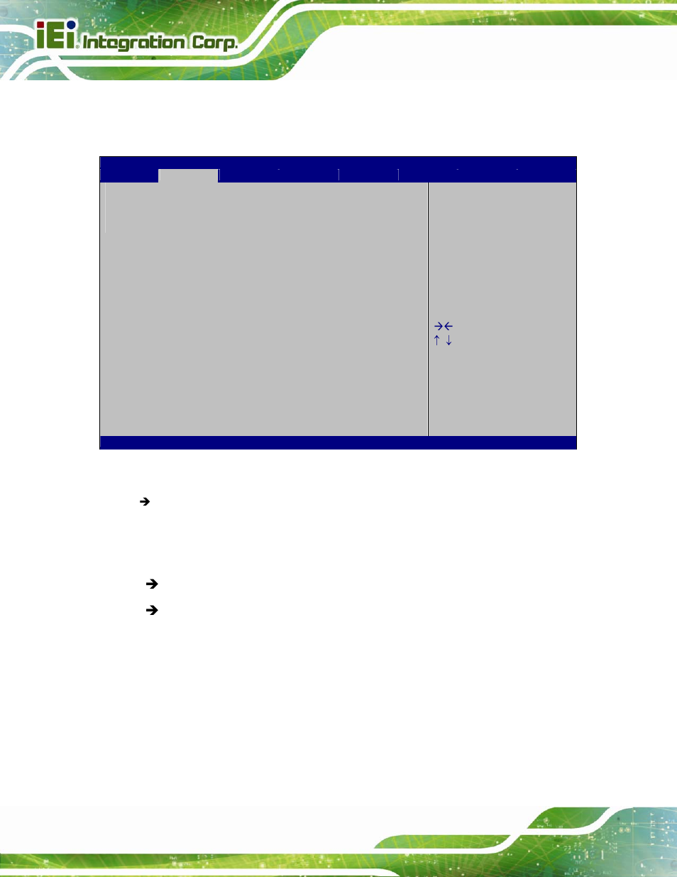 13 iei feature, Bios menu 18: iei feature | IEI Integration KINO-DQM871 User Manual | Page 122 / 213