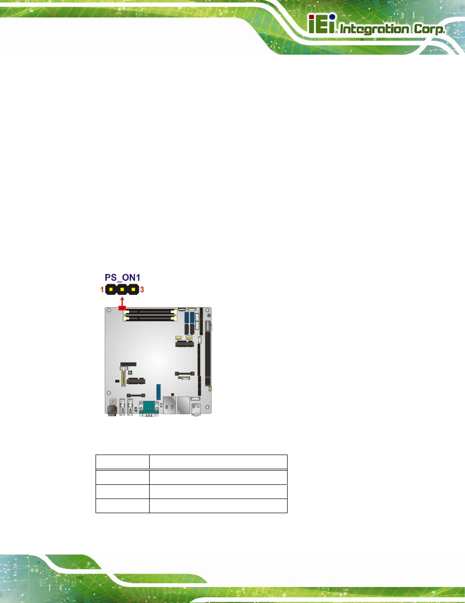 2 internal peripheral connectors, 1 atx power signal connector, Nternal | Eripheral, Onnectors, Figure 3-2: atx power signal connector location, Table 3-3: atx power signal connector pinouts | IEI Integration KINO-DQM871 User Manual | Page 35 / 213