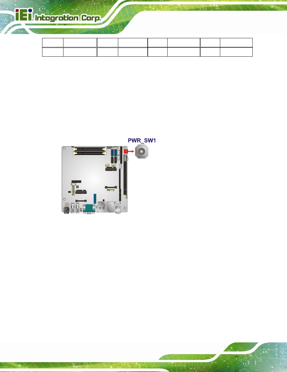 16 power button (on-board), 17 power connector (12v), Figure 3-17: on-board power button location | Table 3-18: pcie x16 side b pinouts | IEI Integration KINO-DQM871 User Manual | Page 52 / 213