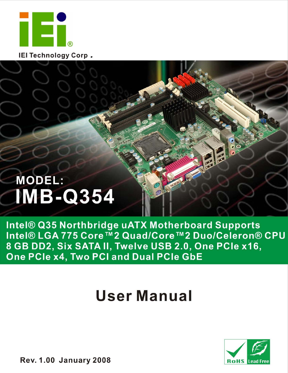 IEI Integration IMB-Q354 v1.00 User Manual | 286 pages