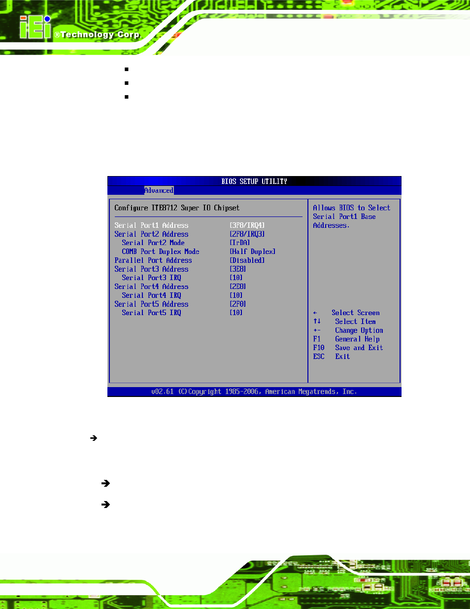 4 super io configuration, Menu 7: super io configuration | IEI Integration IMB-Q354 v1.00 User Manual | Page 146 / 286