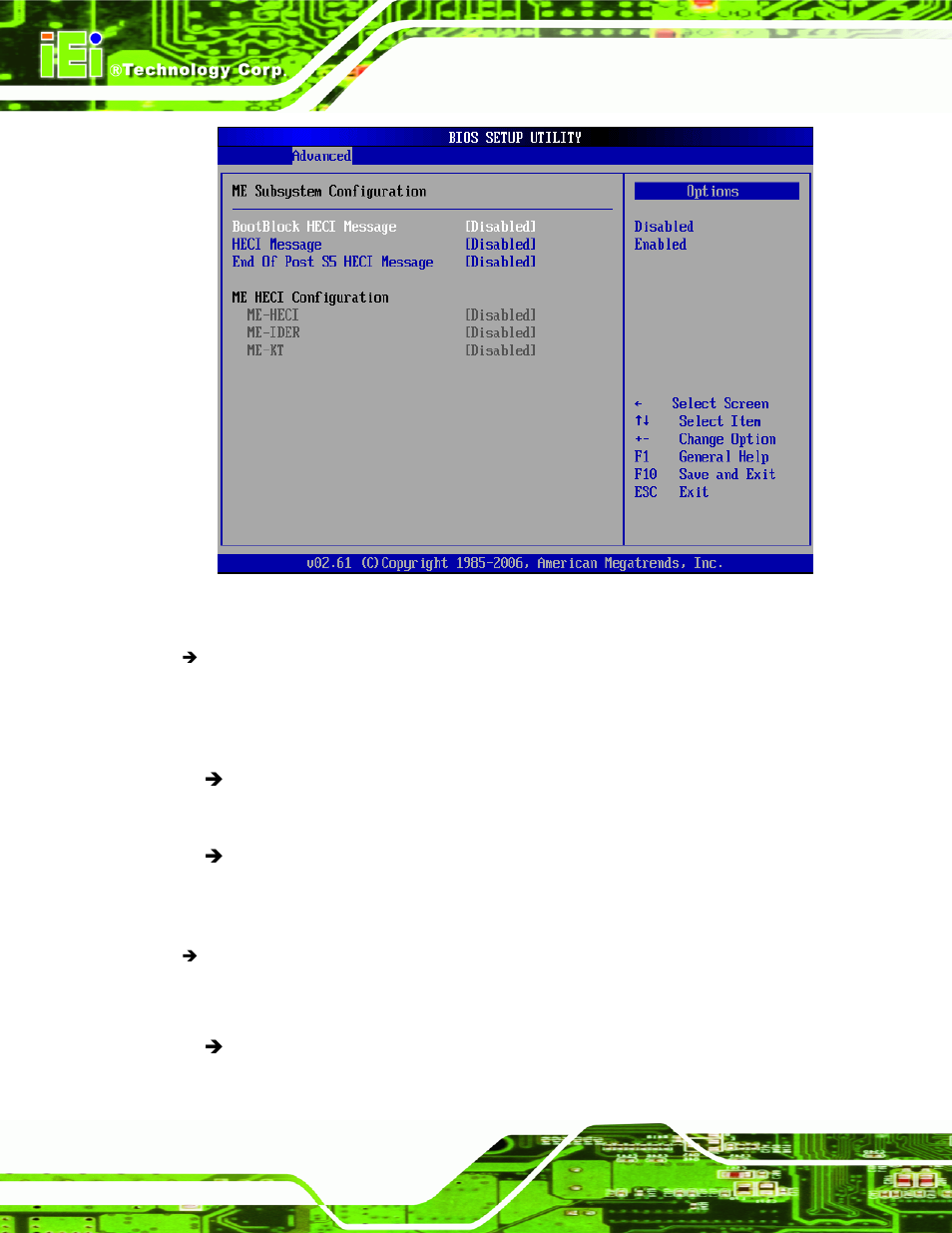 Menu 13: me subsystem configuration | IEI Integration IMB-Q354 v1.00 User Manual | Page 156 / 286