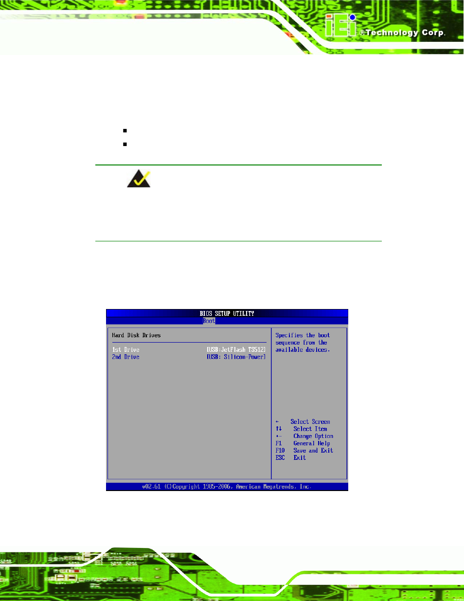 3 hard disk drives, Menu 22: hard disk drives | IEI Integration IMB-Q354 v1.00 User Manual | Page 171 / 286