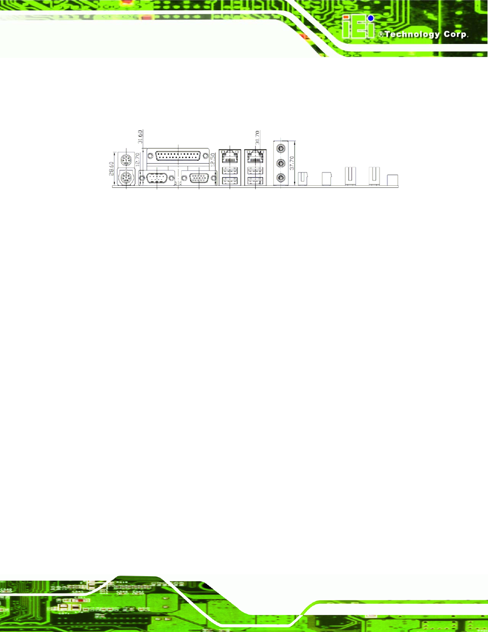 2 external interface panel dimensions | IEI Integration IMB-Q354 v1.00 User Manual | Page 33 / 286