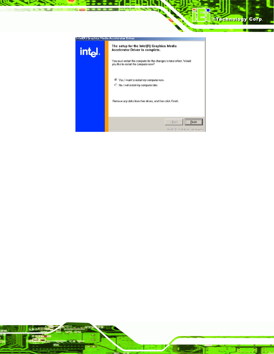 5 intel® 82566dm gigabit lan connect device driver, Ntel, 82566dm | Igabit, Onnect, Evice, River, Figure 6-18: gma driver installation complete, Figure 6-18 a | IEI Integration IMB-Q354 v1.10 User Manual | Page 143 / 216