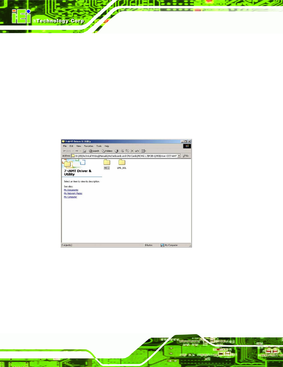 Ntel, Ctive, Anagement | Echnology, River, Nstallation, Figure 6-57: iamt driver directory | IEI Integration IMB-Q354 v1.10 User Manual | Page 166 / 216