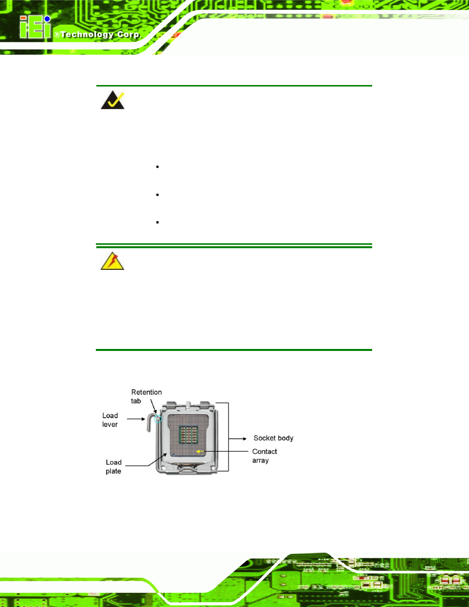 1 socket lga775 cpu installation, Figure 4-1: intel® lga775 socket | IEI Integration IMB-Q354 v1.10 User Manual | Page 60 / 216