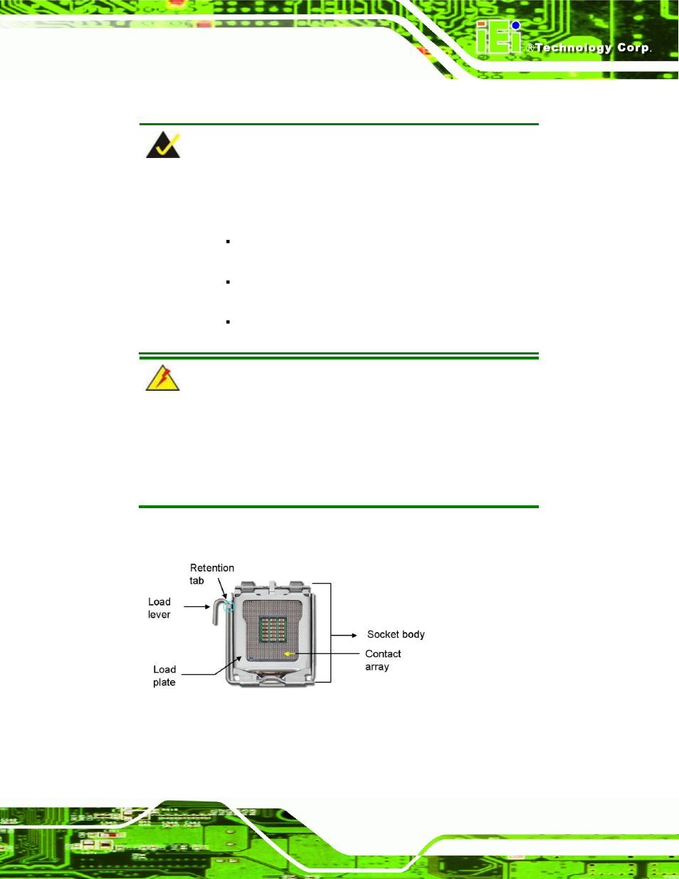 1 socket lga775 cpu installation, Figure 4-1: intel® lga775 socket | IEI Integration IMB-Q354 v1.20 User Manual | Page 59 / 190
