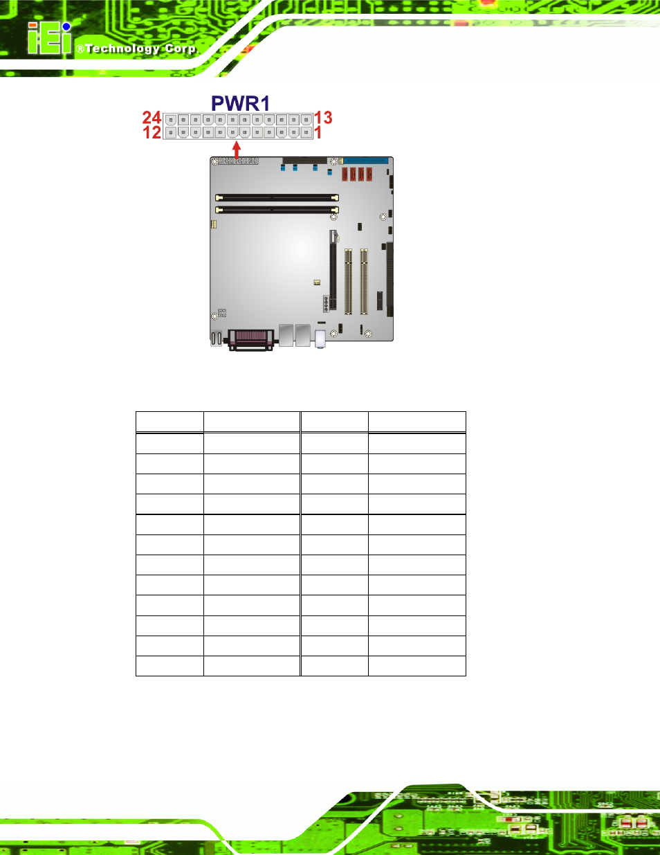 Figure 3-2: atx power connector pinout locations, Table 3-3: atx power connector pinouts, Imb-g41a micro-atx motherboard page 18 | IEI Integration IMB-G41A User Manual | Page 30 / 151