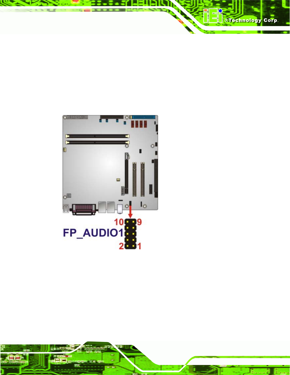 6 front panel audio connector, Figure 3-7: audio connector pinouts | IEI Integration IMB-G41A User Manual | Page 35 / 151