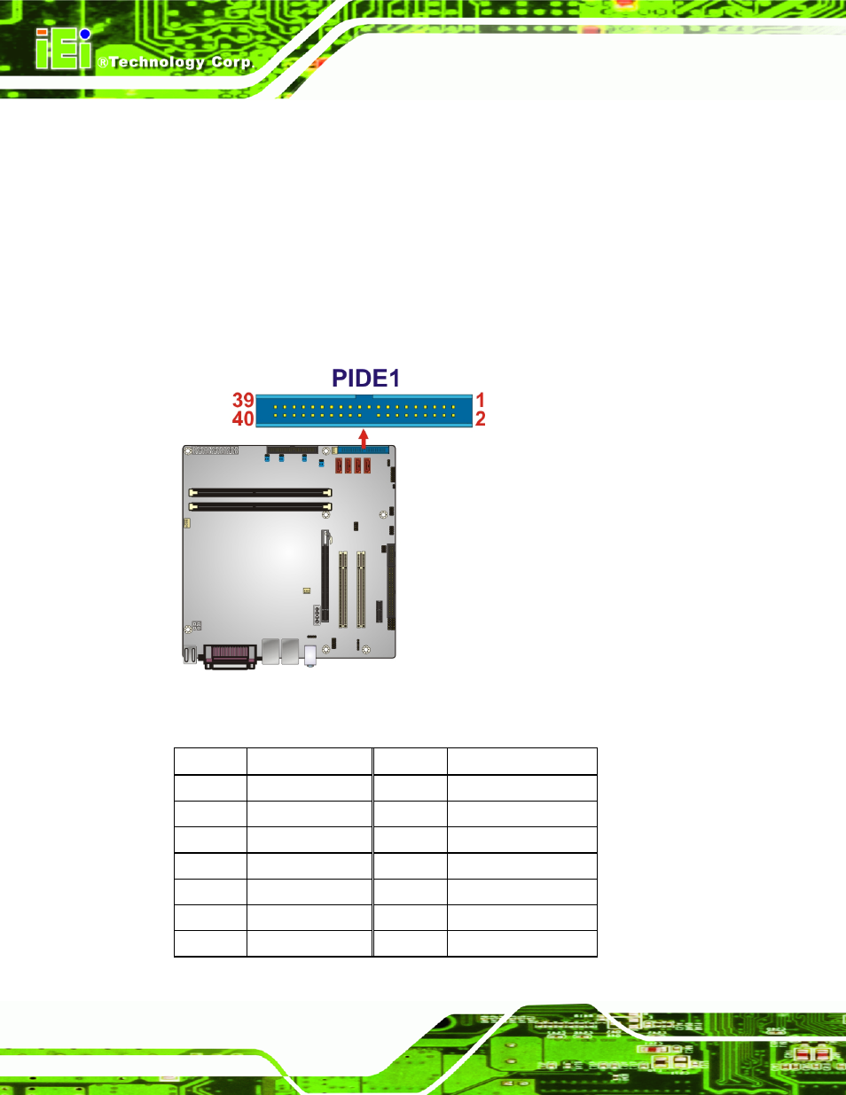 11 parallel ata (ide) connector, Figure 3-12: parallel ata (ide) connector location | IEI Integration IMB-G41A User Manual | Page 40 / 151