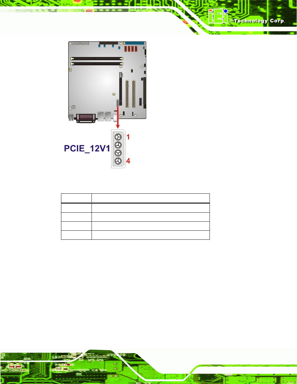 14 pci express x1 slot, Figure 3-14: pcie power, Table 3-13: pcie power | IEI Integration IMB-G41A User Manual | Page 43 / 151
