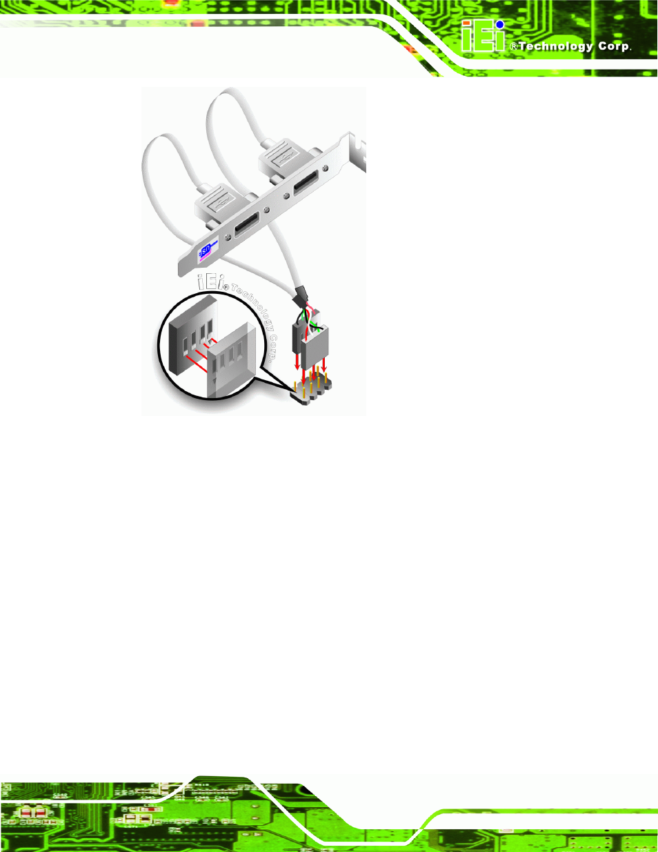 5 external peripheral interface connection, 1 audio connector, Xternal | Eripheral, Nterface, Onnection, Figure 4-14: dual usb cable connection | IEI Integration IMB-G41A User Manual | Page 75 / 151