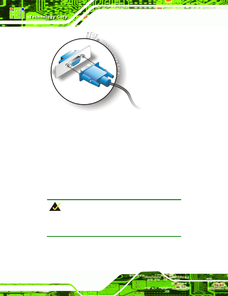 6 software installation, Oftware, Nstallation | Figure 4-21: vga connector | IEI Integration IMB-G41A User Manual | Page 82 / 151