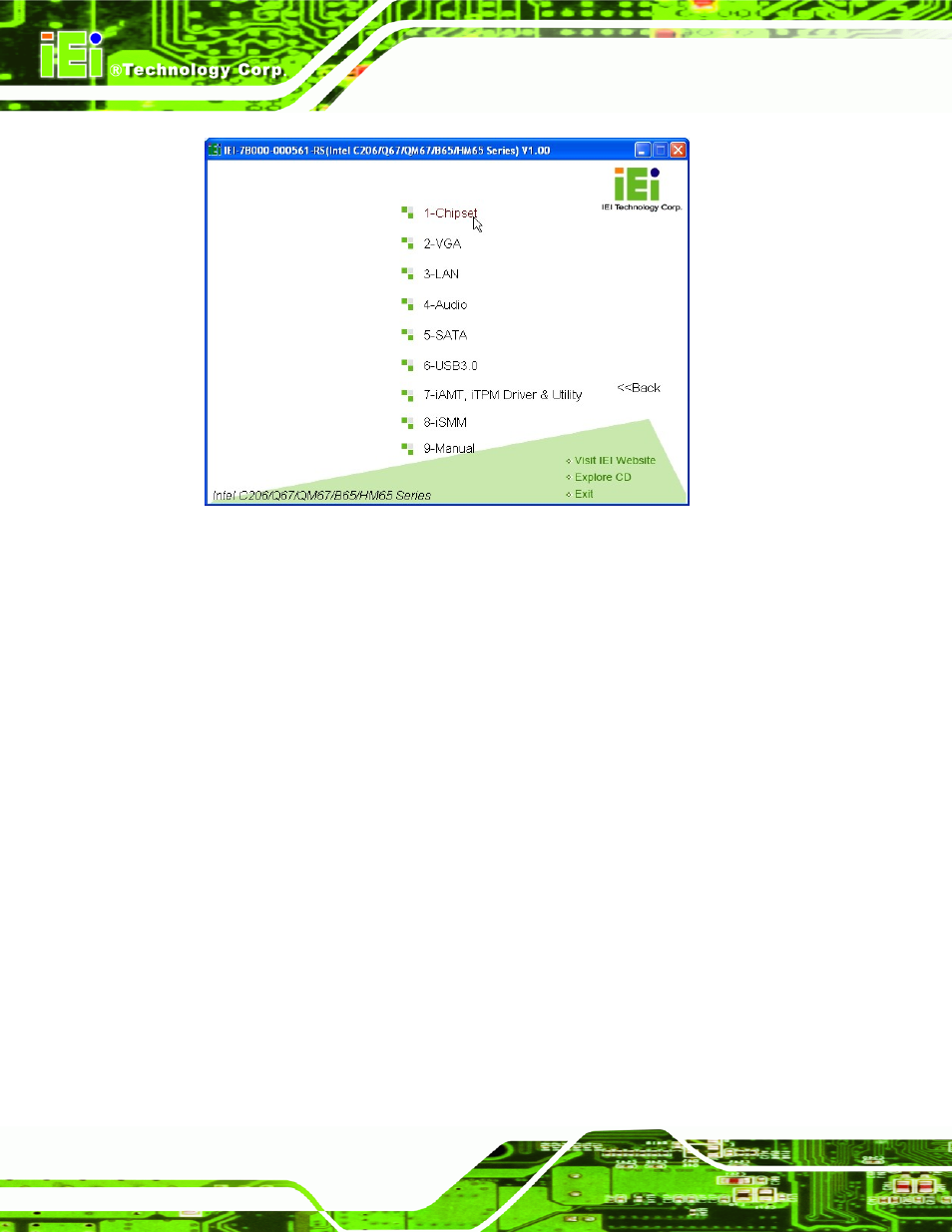 3 chipset driver installation, Hipset, River | Nstallation, Figure 6-2: available drivers | IEI Integration IMB-C2060 v1.03 User Manual | Page 132 / 179