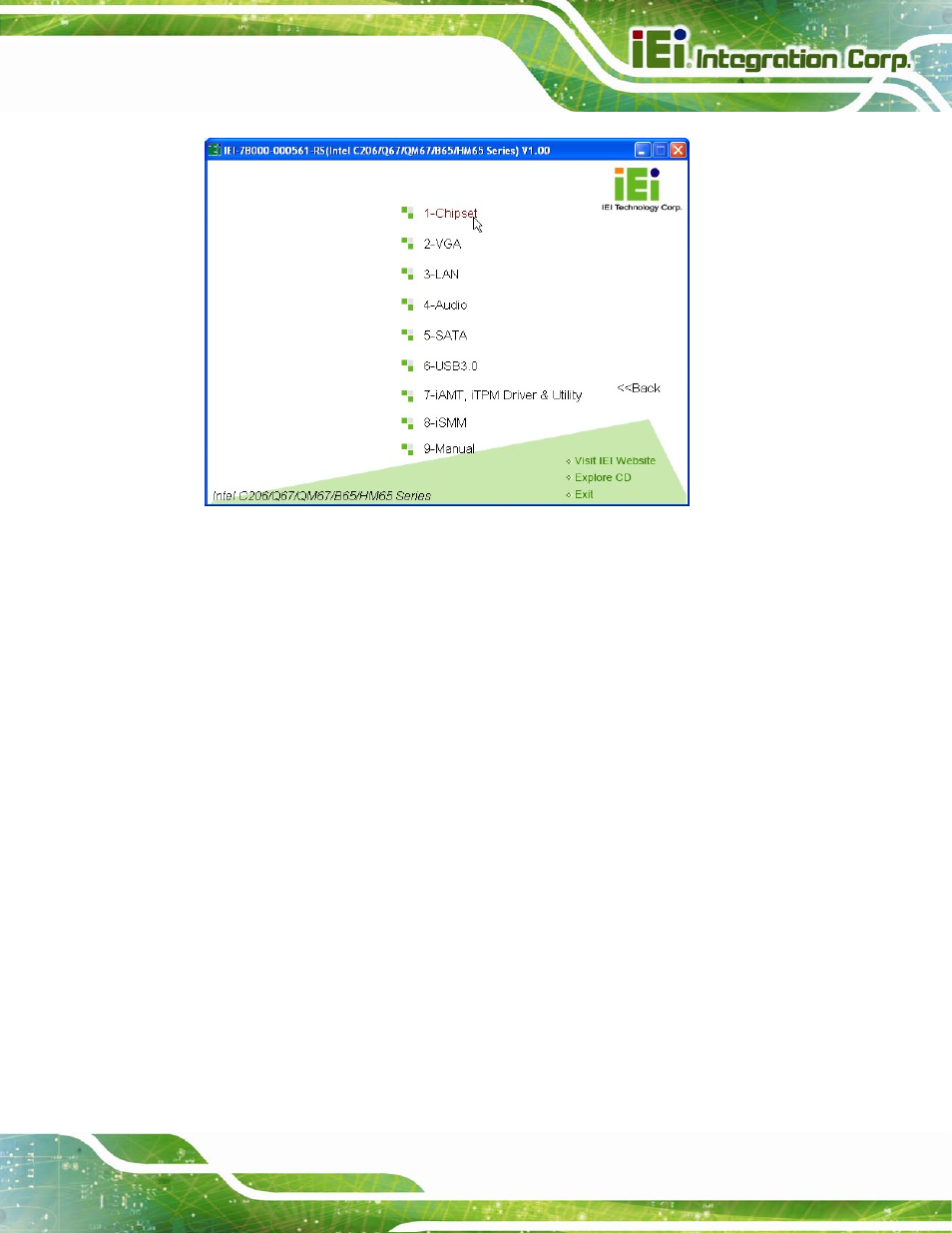 3 chipset driver installation, Hipset, River | Nstallation, Figure 6-2: available drivers | IEI Integration IMB-C2060 v2.00 User Manual | Page 133 / 183