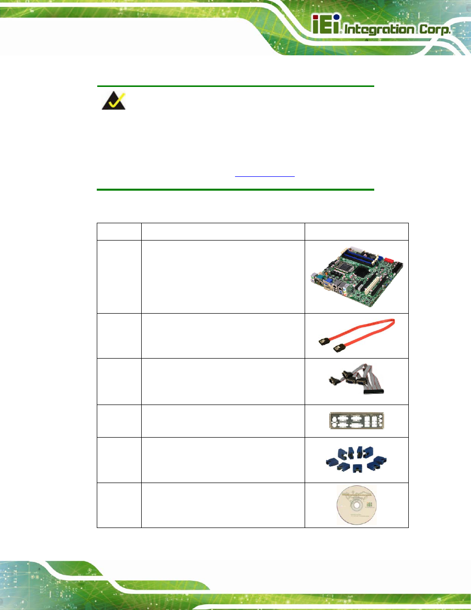 3 packing list, Acking | IEI Integration IMB-C2060 v2.00 User Manual | Page 25 / 183
