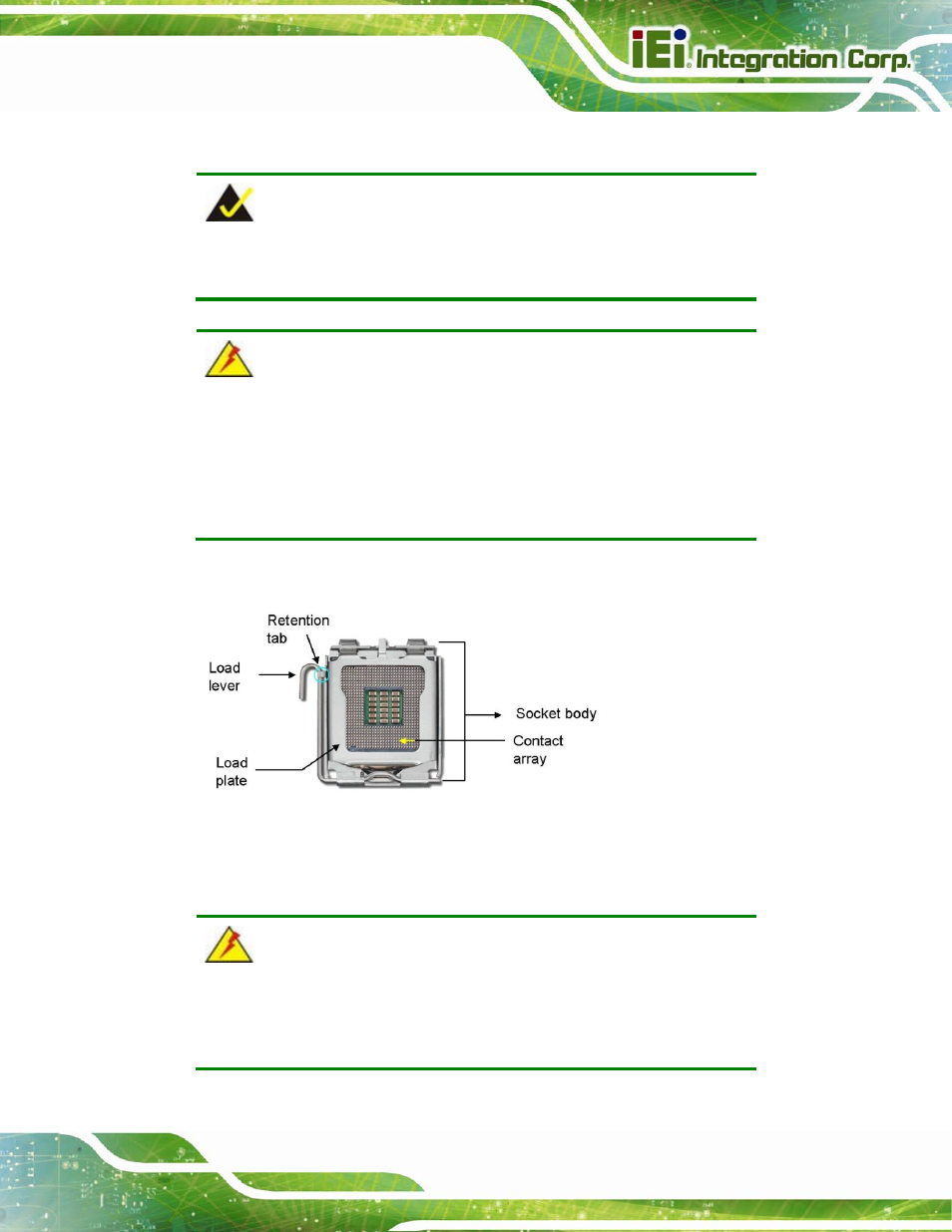 1 socket lga1155 cpu installation, Figure 4-1: intel lga1155 socket | IEI Integration IMB-C2060 v2.00 User Manual | Page 63 / 183