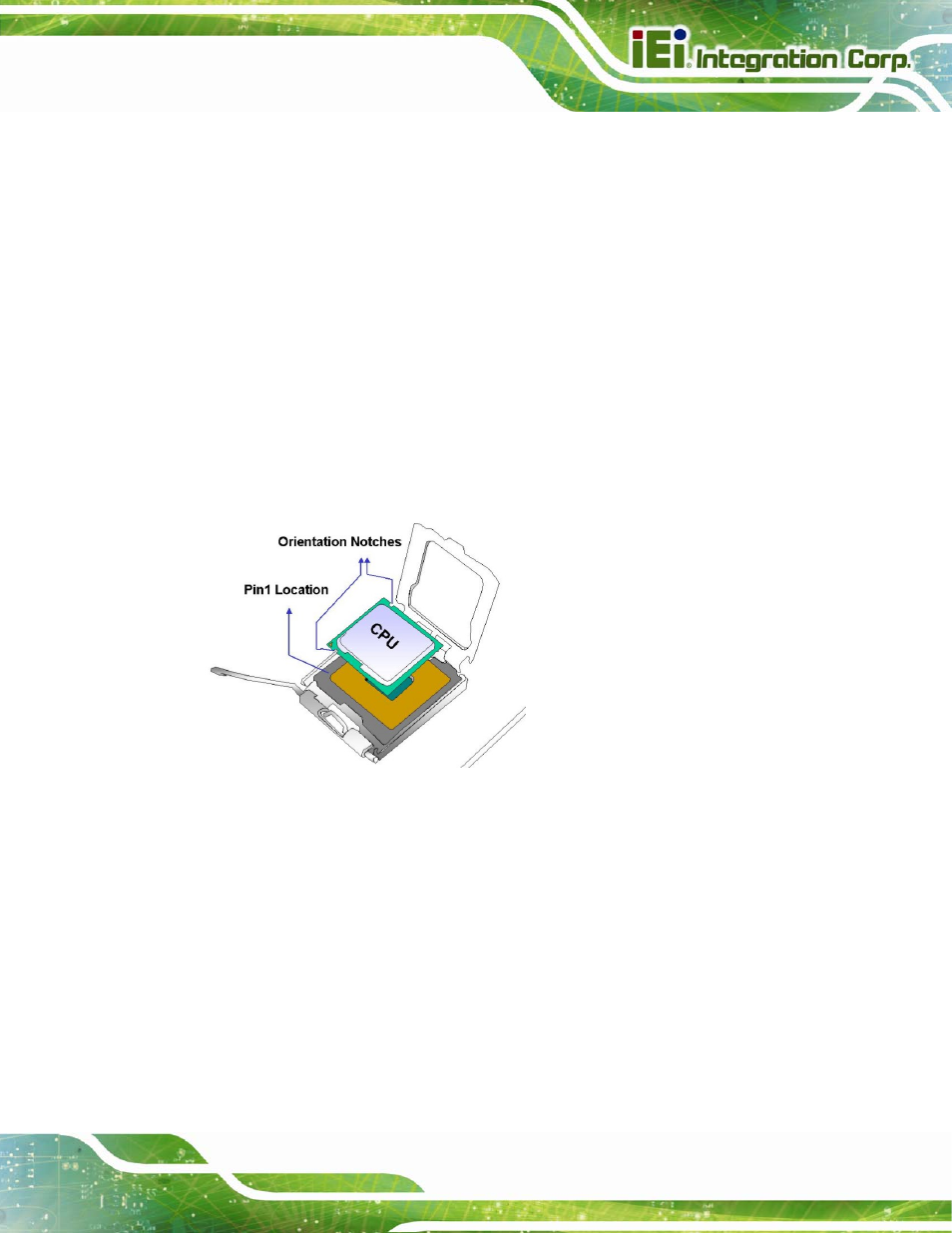 Figure 4-4: insert the socket lga1155 cpu | IEI Integration IMB-C2060 v2.00 User Manual | Page 65 / 183