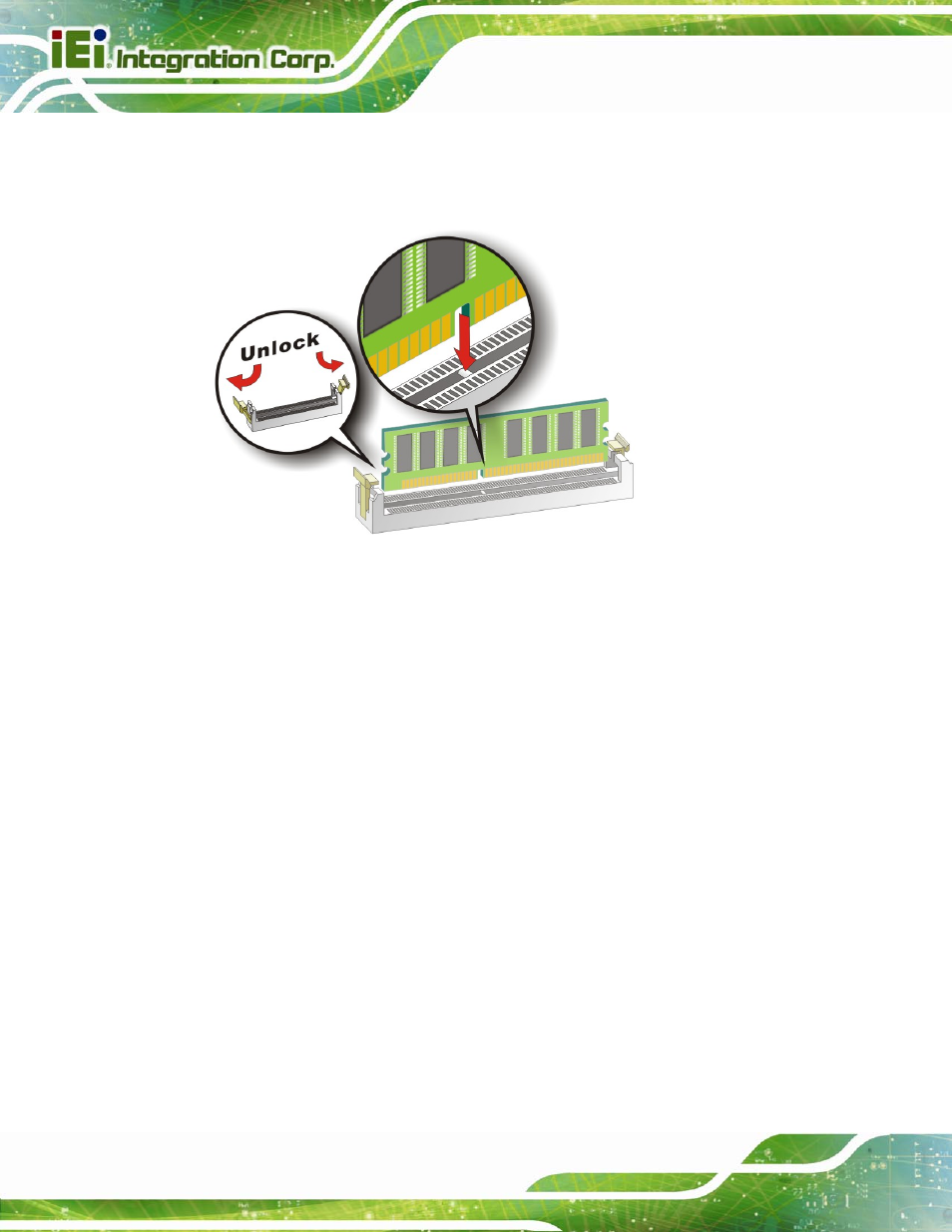3 dimm installation, Figure 4-7: dimm installation | IEI Integration IMB-C2060 v2.00 User Manual | Page 68 / 183