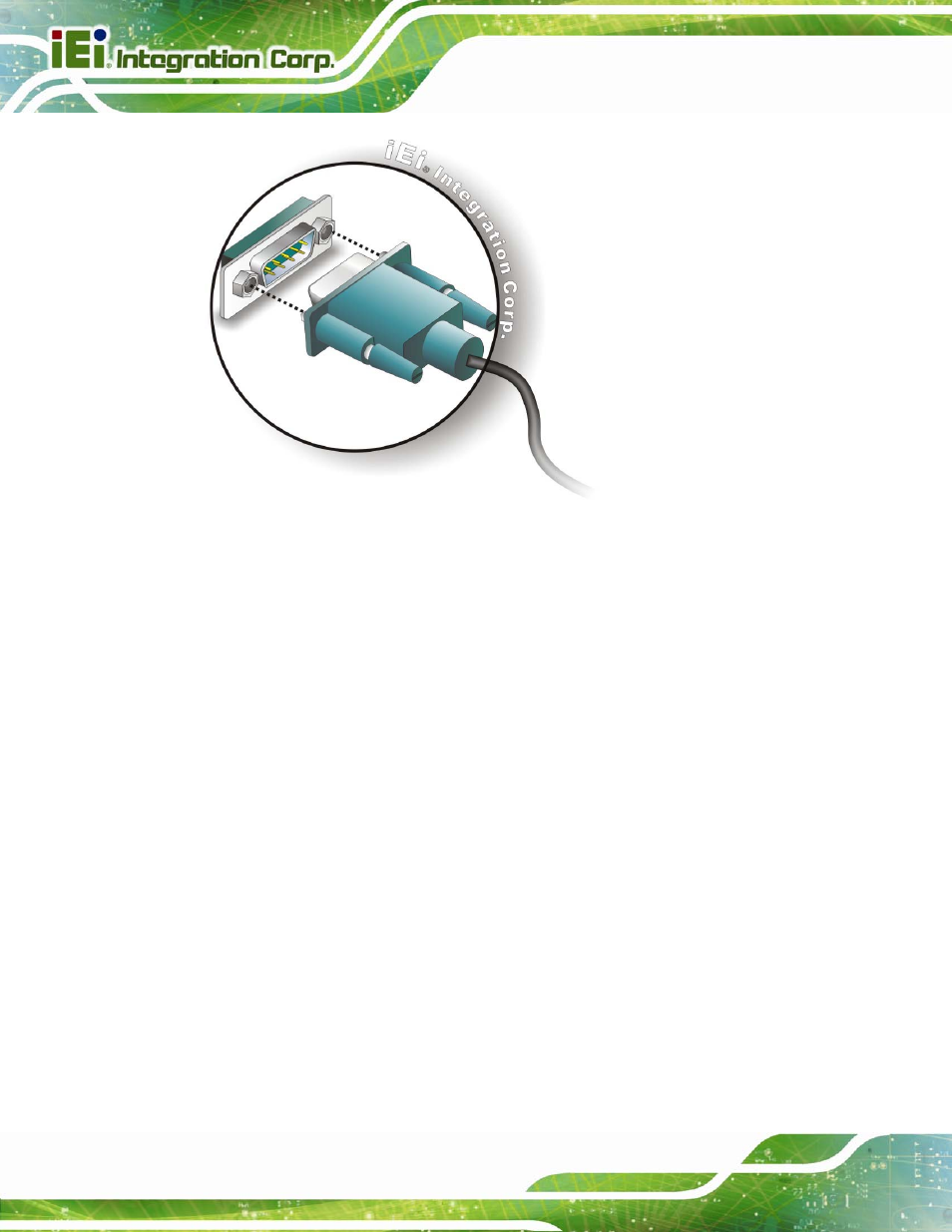 6 usb connection (dual connector), Figure 4-19: serial device connector | IEI Integration IMB-C2060 v2.00 User Manual | Page 80 / 183