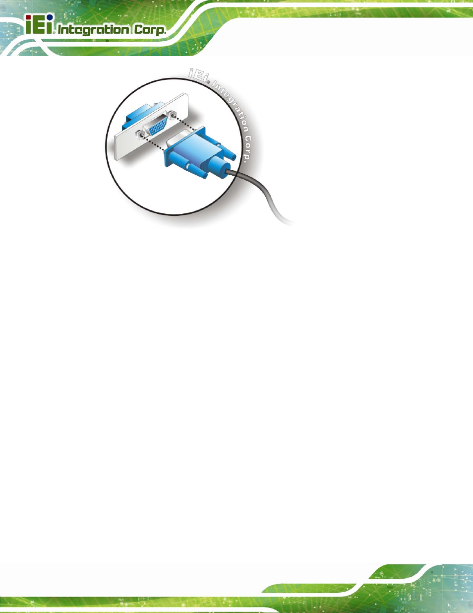 6 intel® amt setup procedure, Ntel, Etup | Rocedure, Figure 4-21: vga connector, 6 intel, Amt setup procedure | IEI Integration IMB-C2060 v2.00 User Manual | Page 82 / 183
