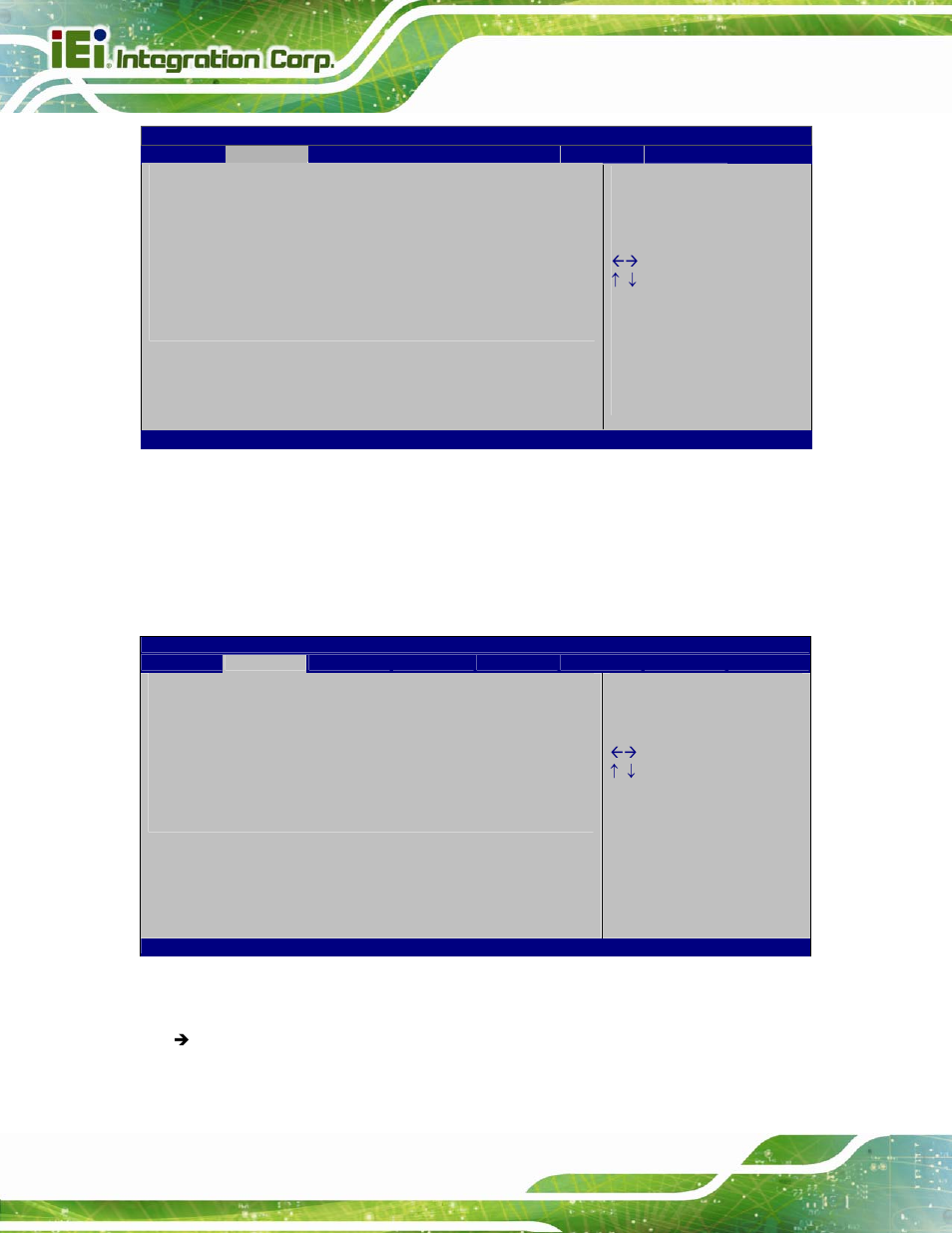 6 usb configuration, Bios menu 8: intel txt(lt) configuration, Bios menu 9: usb configuration | IEI Integration IMB-C2060 v2.00 User Manual | Page 96 / 183