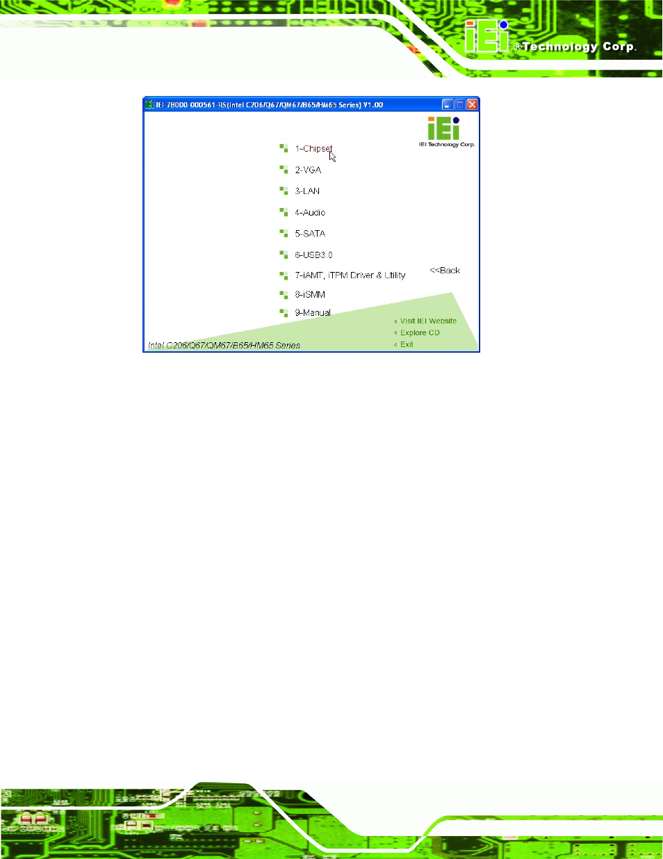 3 chipset driver installation, Hipset, River | Nstallation, Figure 6-2: available drivers | IEI Integration IMB-Q670 v1.03 User Manual | Page 133 / 180