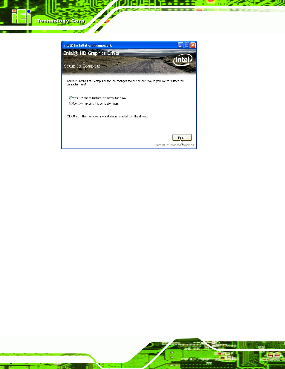 5 lan driver installation, River, Nstallation | IEI Integration IMB-Q670 v1.03 User Manual | Page 140 / 180