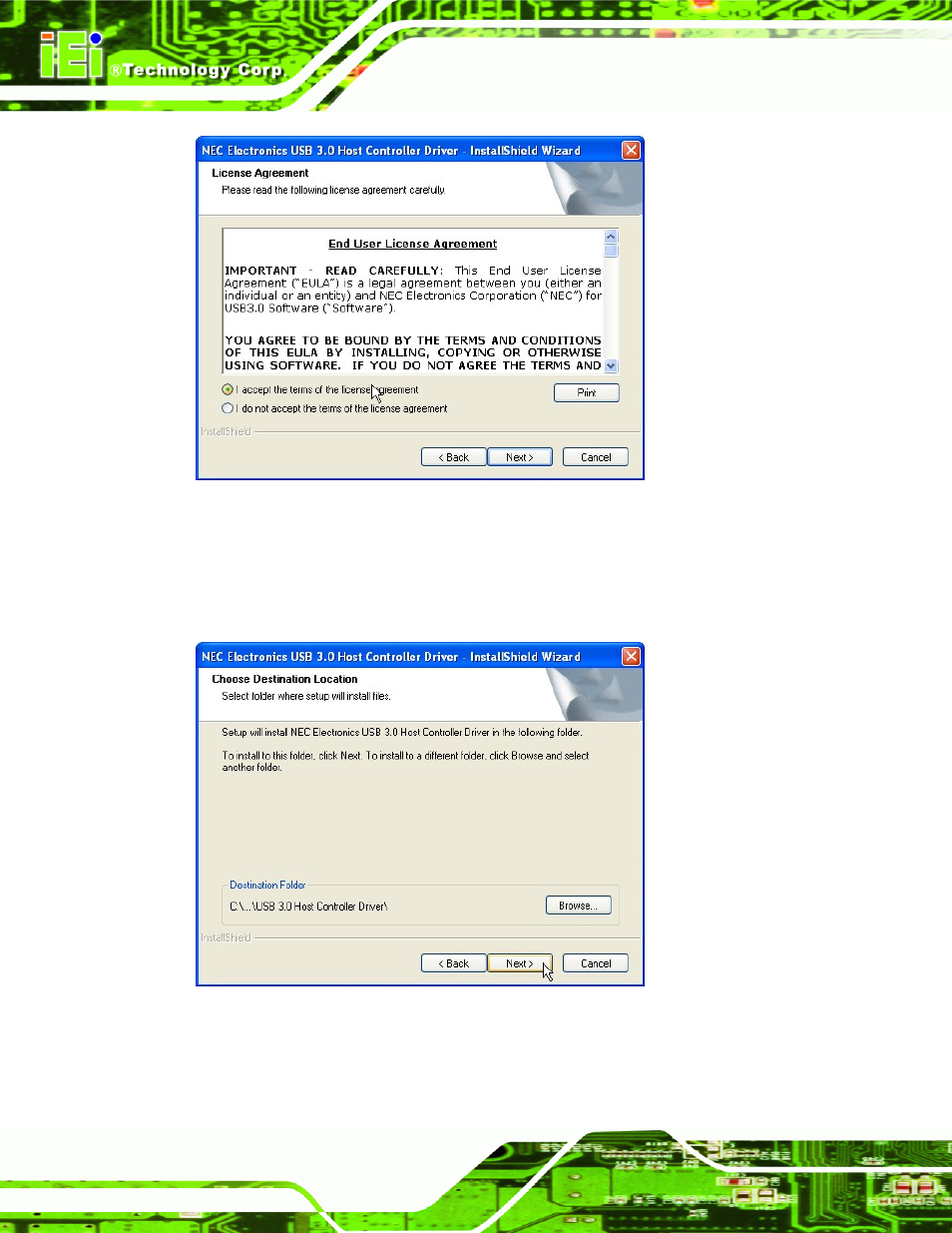 Figure 6-24: usb 3.0 driver license agreement | IEI Integration IMB-Q670 v1.03 User Manual | Page 148 / 180