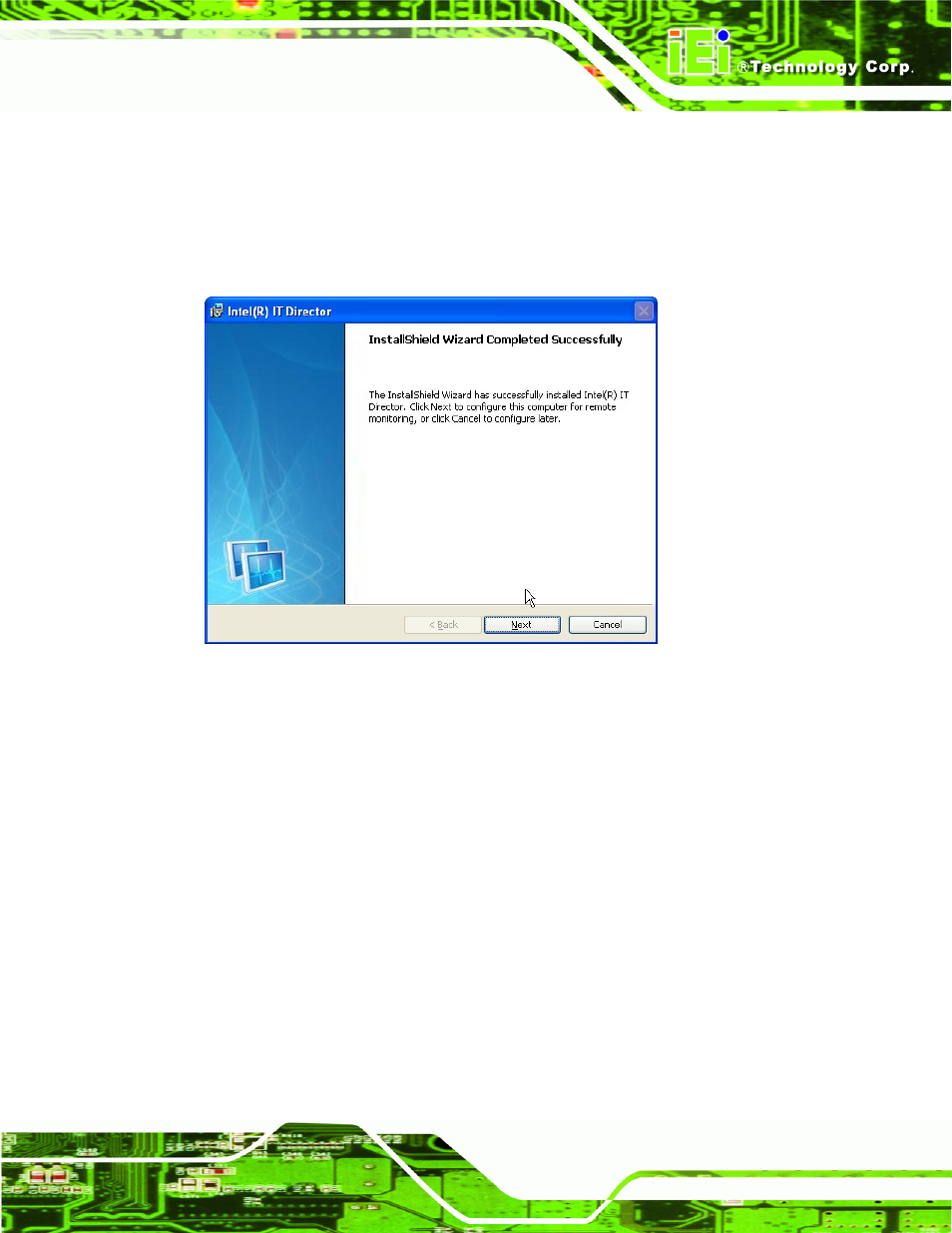 Figure 6-36: it director installation complete | IEI Integration IMB-Q670 v1.03 User Manual | Page 157 / 180