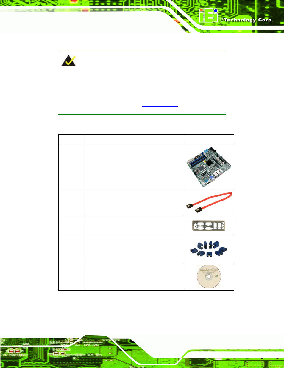 3 packing list, Acking | IEI Integration IMB-Q670 v1.03 User Manual | Page 25 / 180