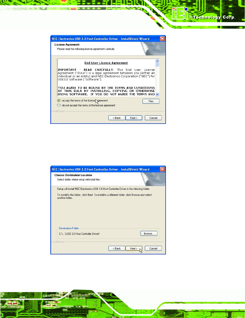 Figure 6-24: usb 3.0 driver license agreement | IEI Integration IMB-Q670 v2.01 User Manual | Page 147 / 179