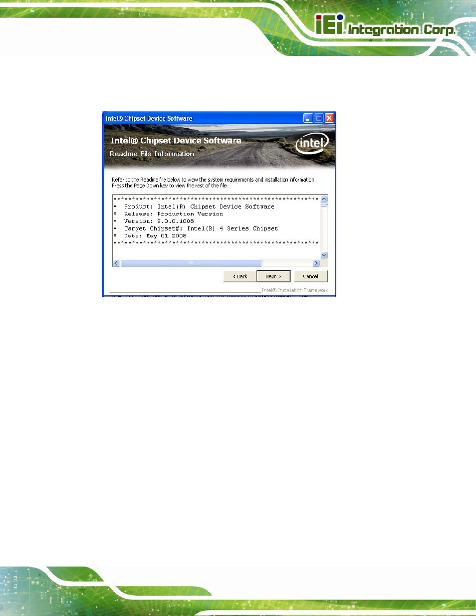 Figure 6-6: chipset driver read me file | IEI Integration IMB-Q670 v3.01 User Manual | Page 137 / 184