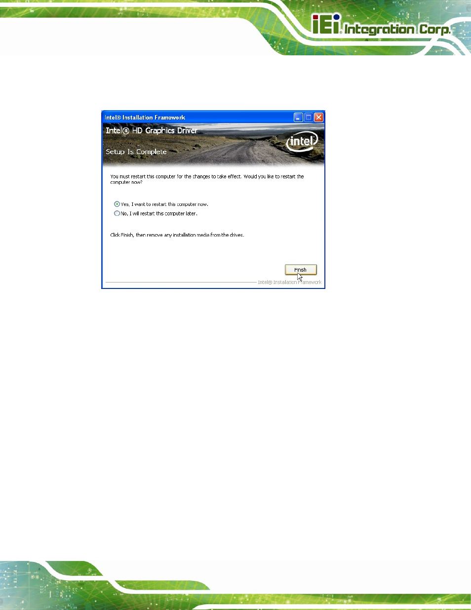 5 lan driver installation, River, Nstallation | IEI Integration IMB-Q670 v3.01 User Manual | Page 141 / 184