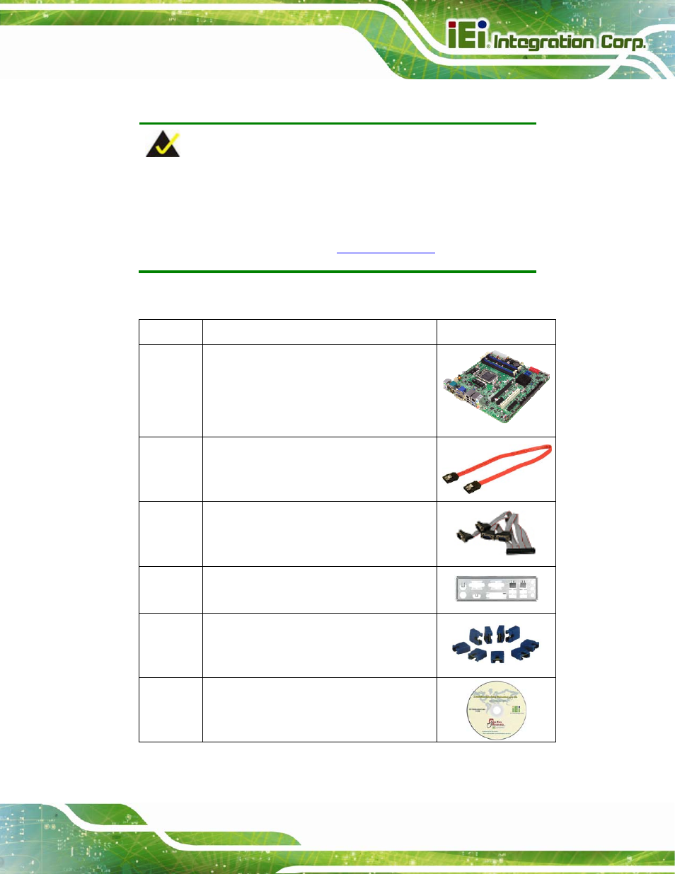 3 packing list, Acking | IEI Integration IMB-Q670 v3.01 User Manual | Page 25 / 184