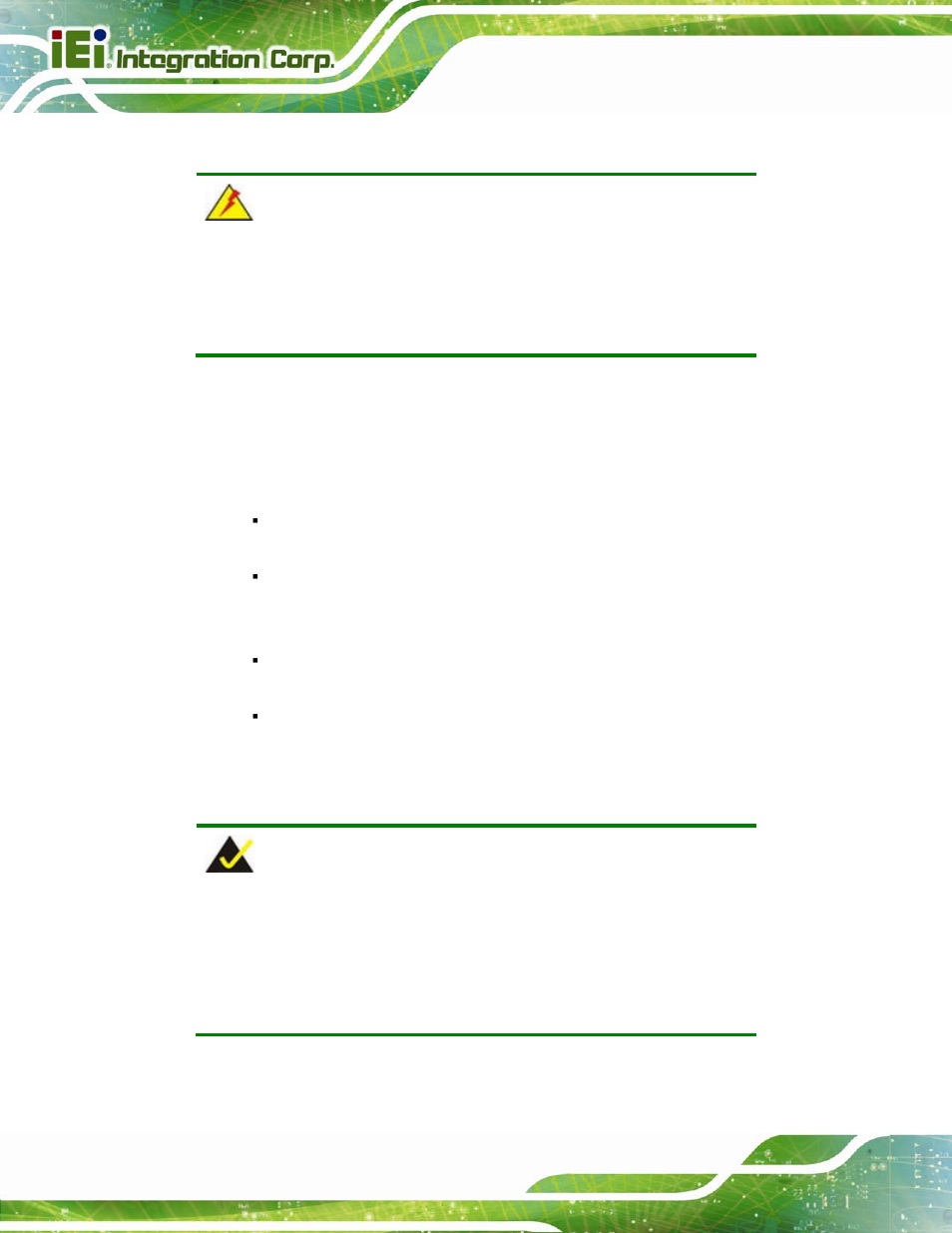 1 anti-static precautions, 2 installation considerations, Static | Recautions, Nstallation, Onsiderations | IEI Integration IMB-Q670 v3.01 User Manual | Page 64 / 184