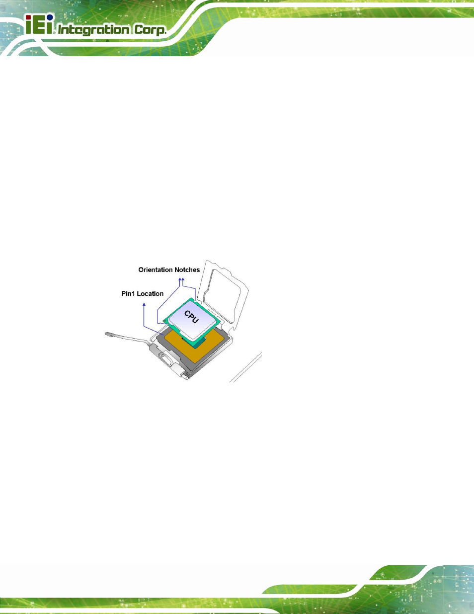 Figure 4-4: insert the socket lga1155 cpu | IEI Integration IMB-Q670 v3.01 User Manual | Page 68 / 184