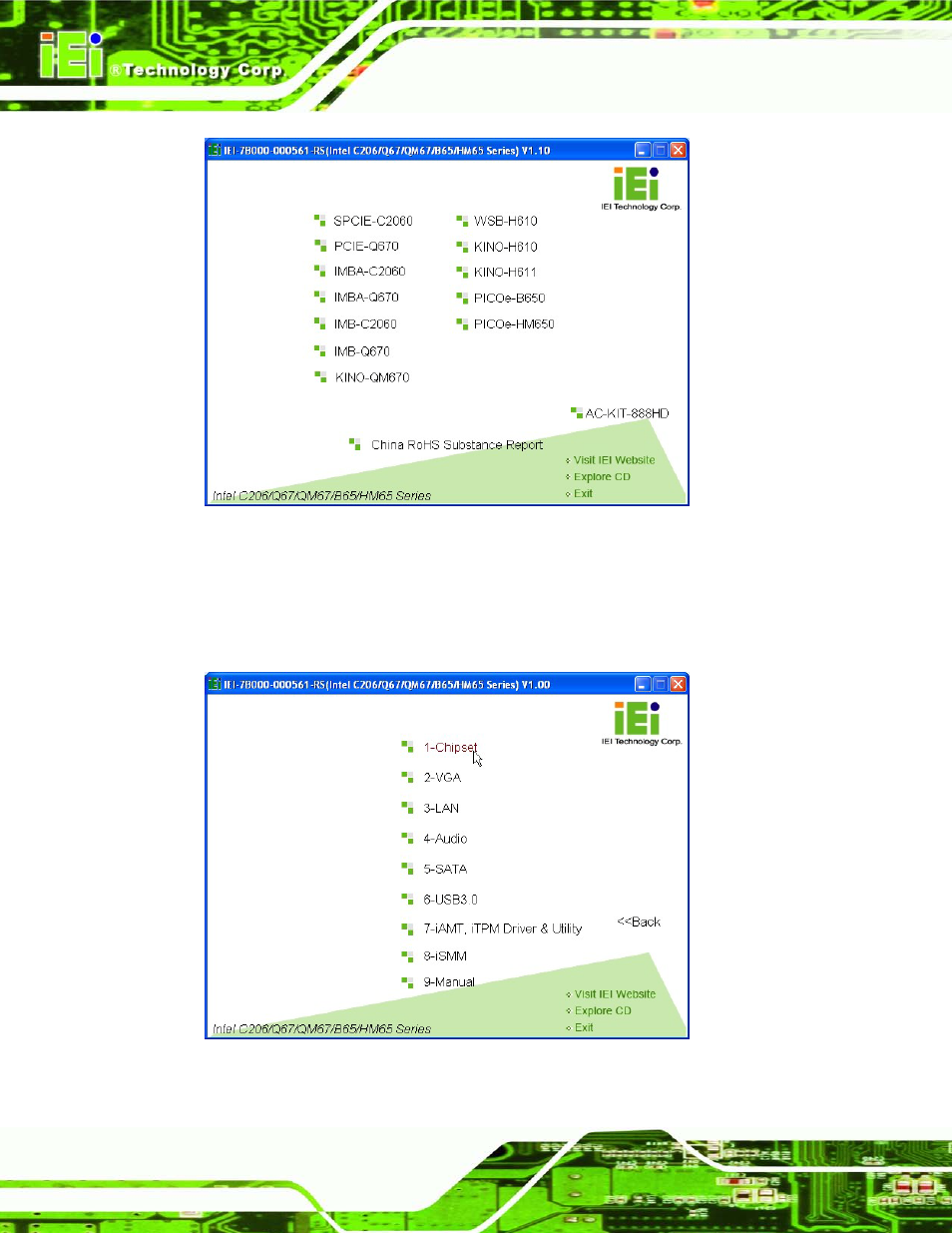 Figure 6-1: introduction screen, Figure 6-2: available drivers | IEI Integration IMB-H610A User Manual | Page 133 / 192