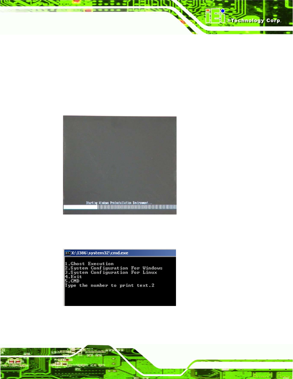 B.2.4 build-up recovery partition, Figure b-6: launching the recovery tool, Figure b-7: system configuration for windows | B.2.4 ) | IEI Integration IMB-H610A User Manual | Page 158 / 192