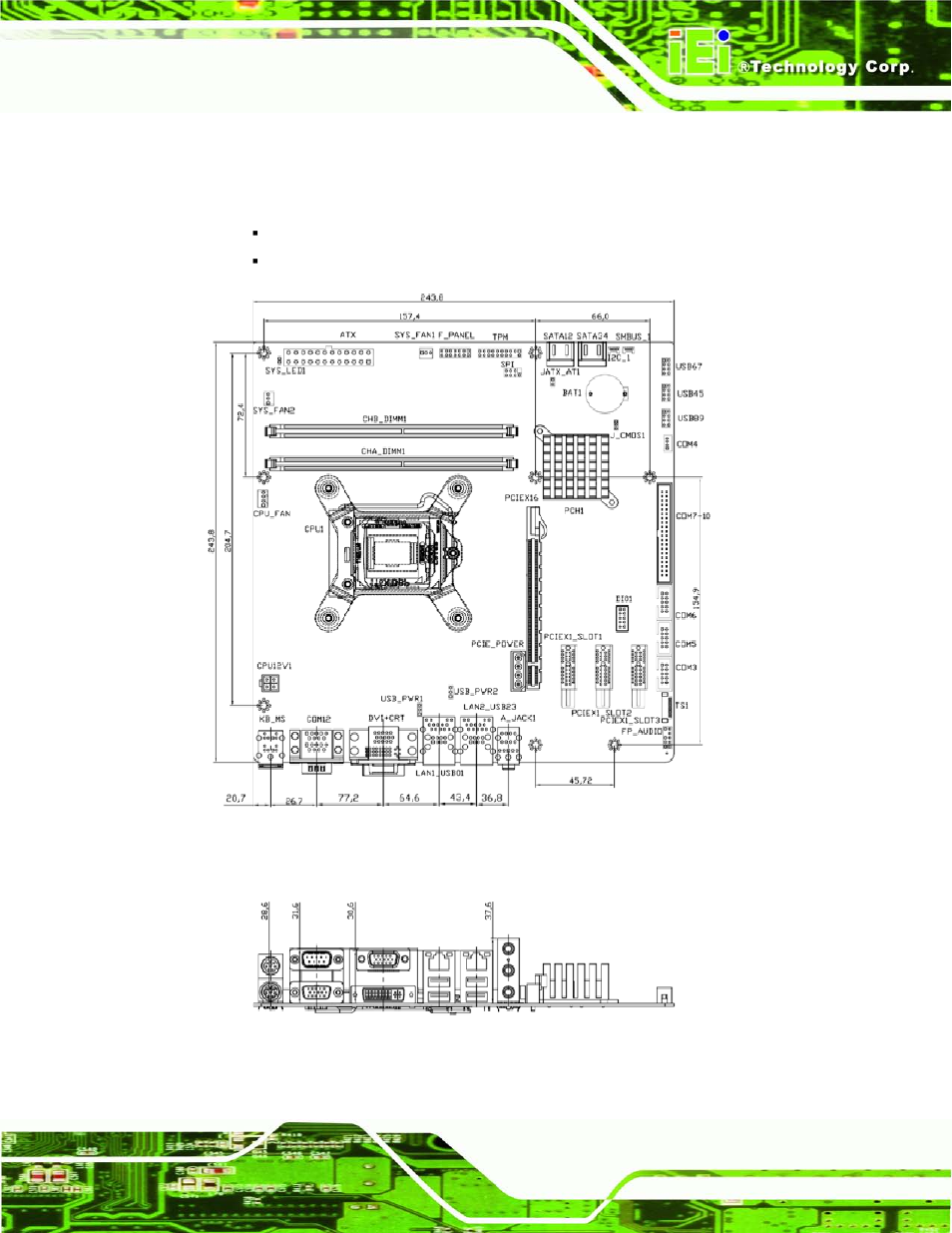 6 dimensions, Imensions, Figure 1-3: imb-h610 dimensions (mm) | IEI Integration IMB-H610A User Manual | Page 20 / 192