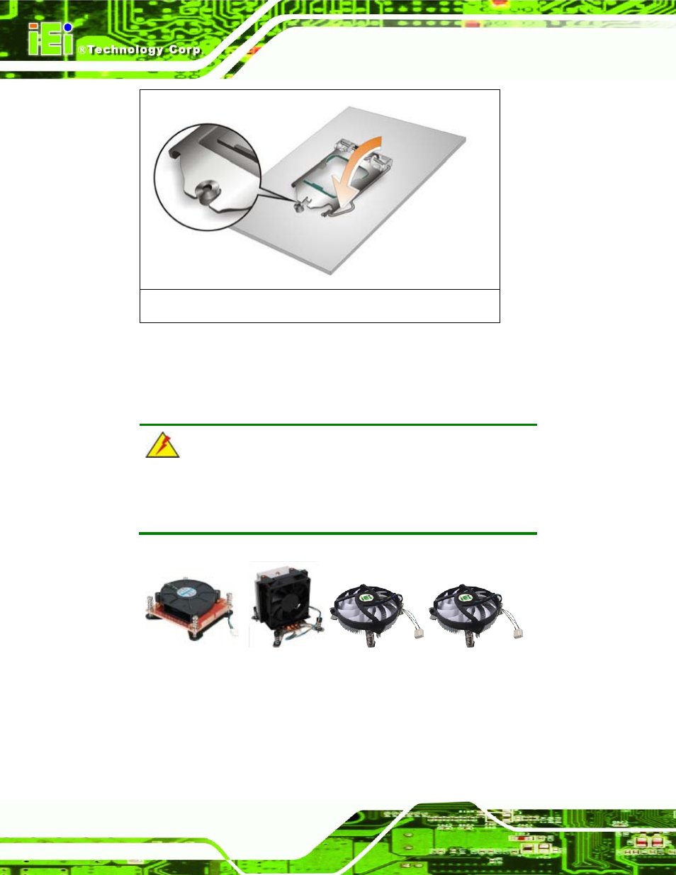 2 cooling kit installation, Figure 4-4: close the socket lga1155 | IEI Integration IMB-H610A User Manual | Page 67 / 192