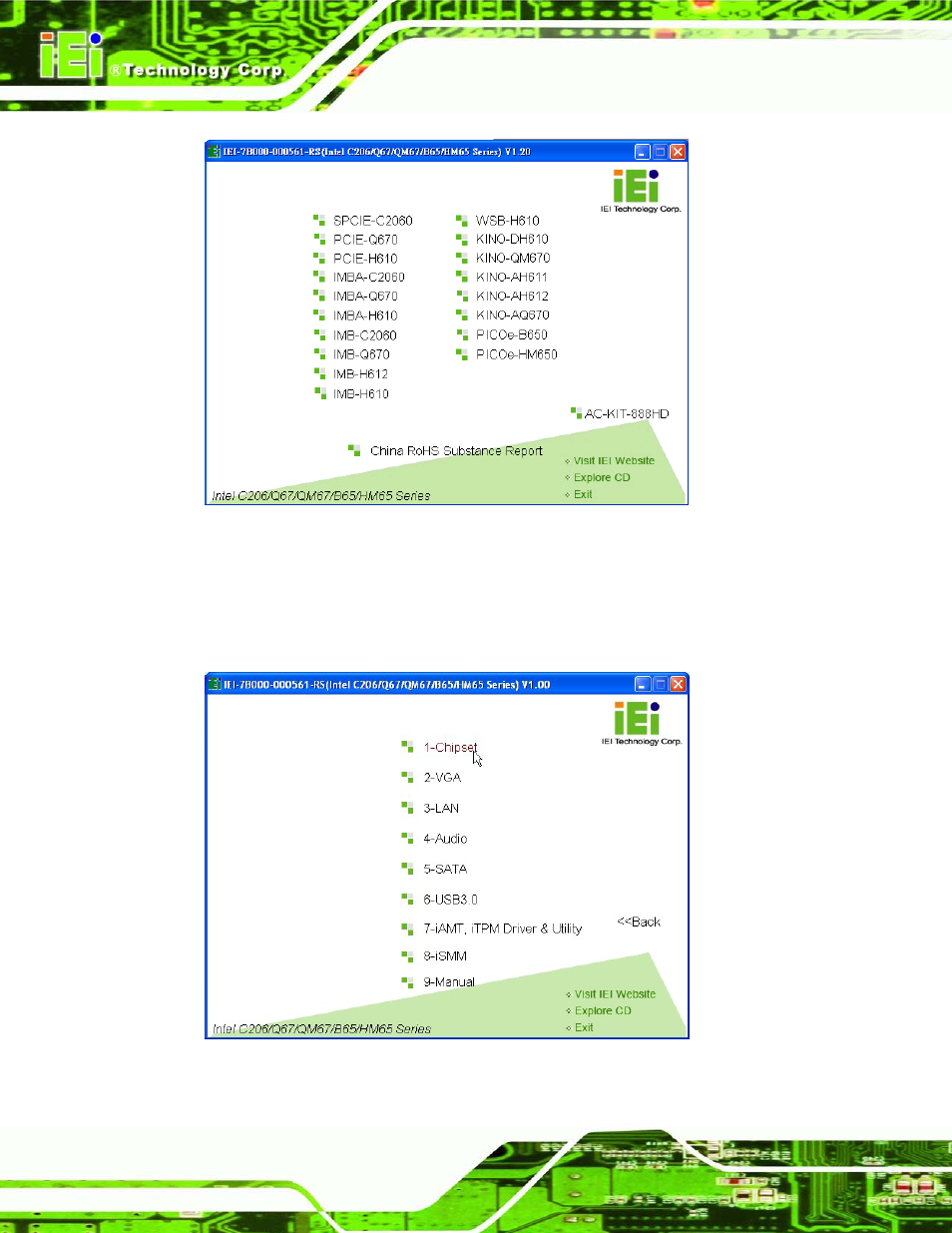 Figure 6-1: introduction screen, Figure 6-2: available drivers | IEI Integration IMB-H612A User Manual | Page 127 / 199