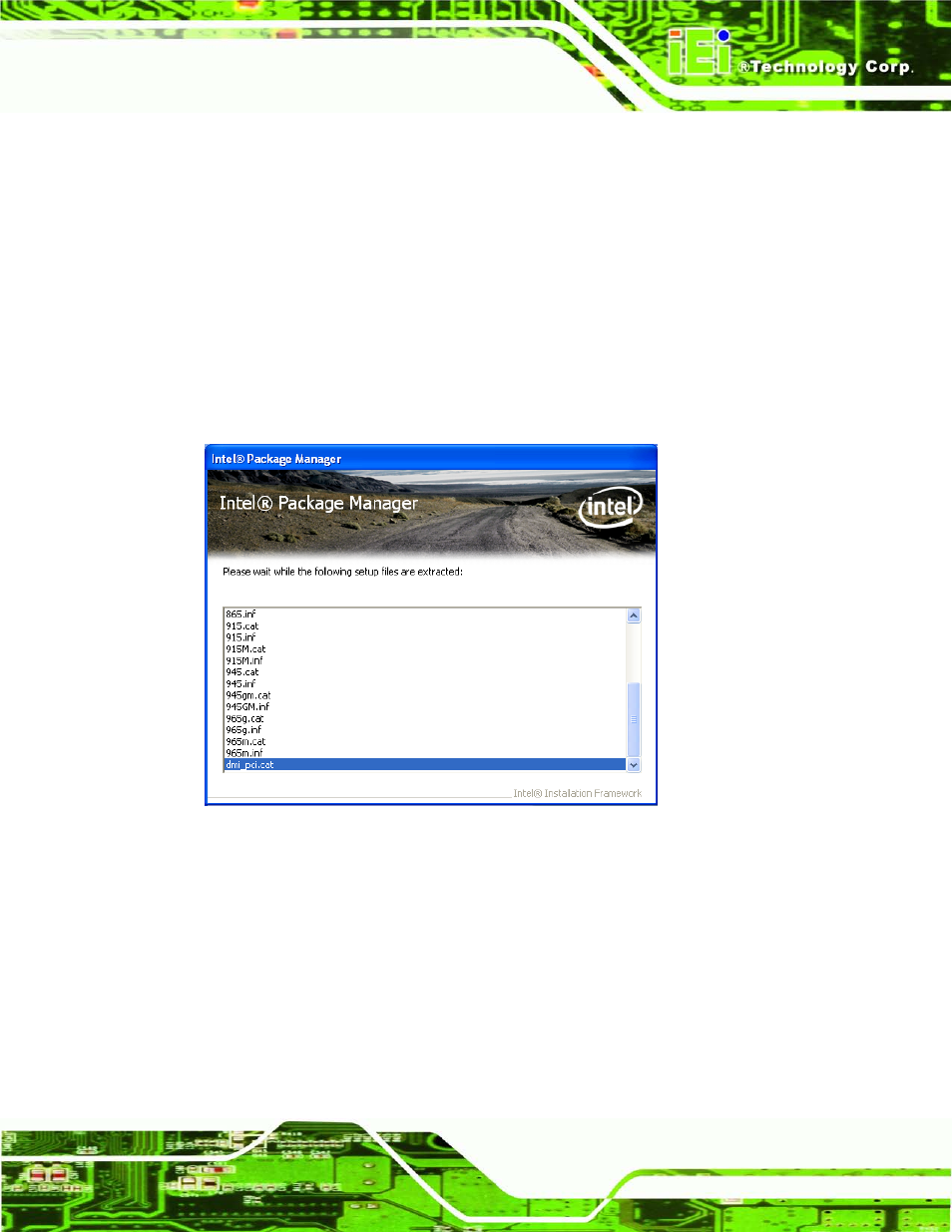3 chipset driver installation, Hipset, River | Nstallation, Figure 6-3: chipset driver screen, 3 ch ips e t drive r in s ta lla tio n | IEI Integration IMB-H612A User Manual | Page 128 / 199