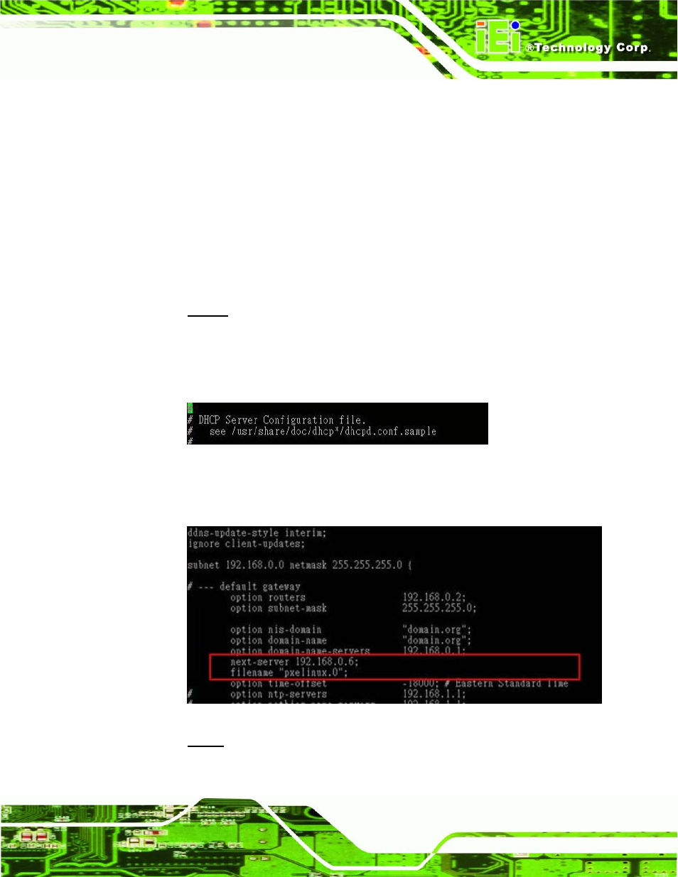 B.6.1 configure dhcp server settings | IEI Integration IMB-H612A User Manual | Page 174 / 199